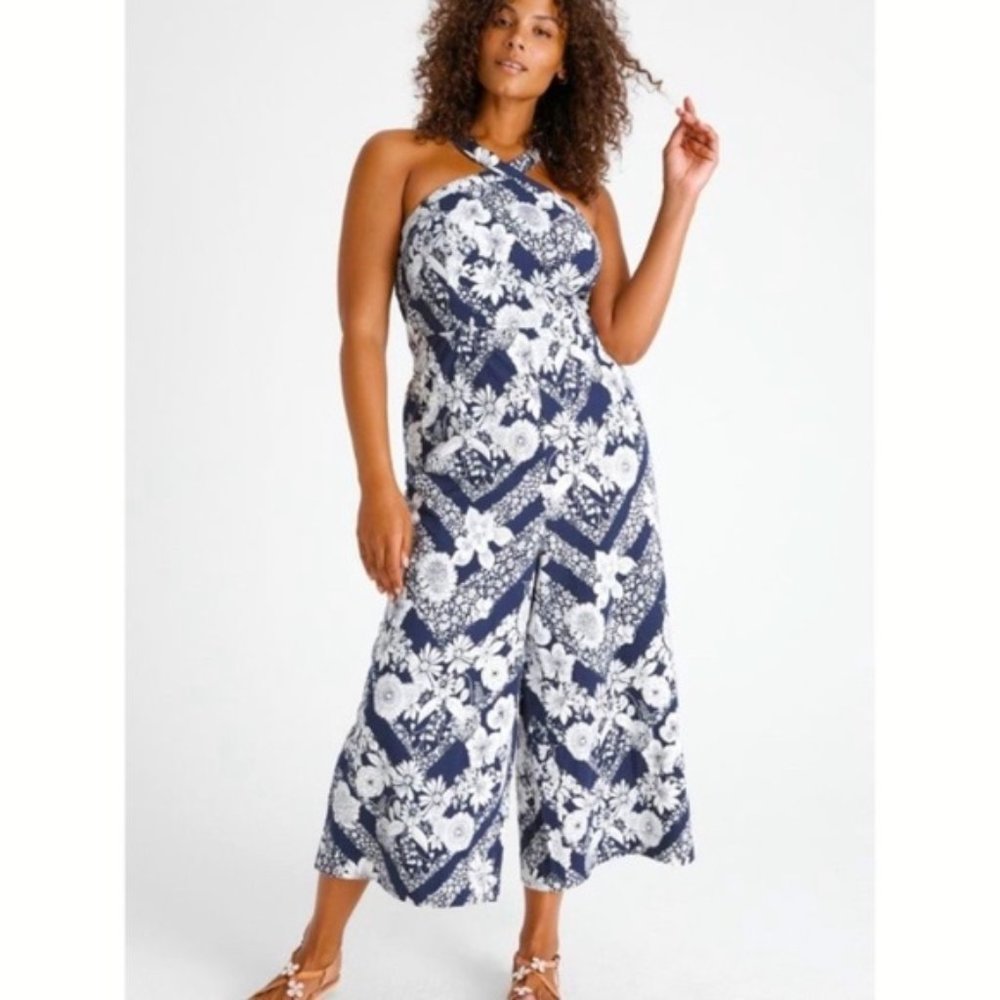 Anthropologie | Maeve Magda Halter Jumpsuit